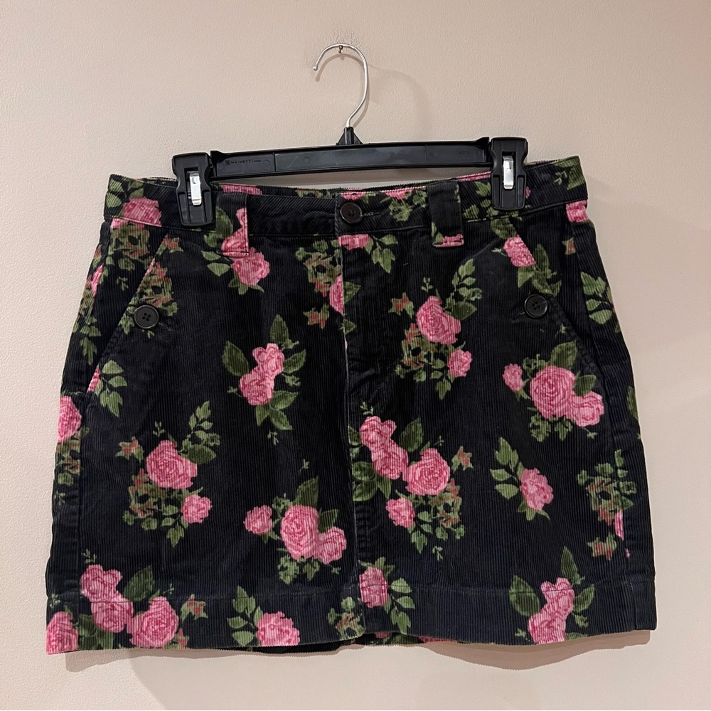Wild Fable Floral Corduroy Skirt Size 8